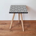 Masuta, Leona, Shp222, 35x42x35 cm, MDF , Alb/Negru