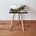 Masuta, Leona, Shp233, 35x42x35 cm, MDF , Verde / Auriu / Alb / Gri