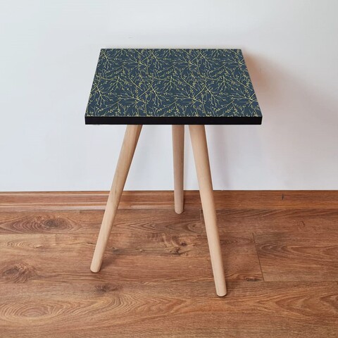 Masuta, Leona, Shp236, 35x42x35 cm, MDF , Antracit / Aur