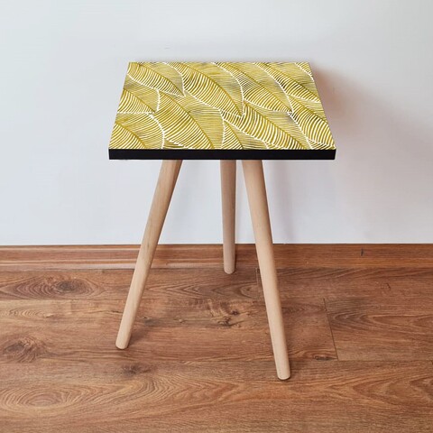 Masuta, Leona, Shp239, 35x42x35 cm, MDF , Aur/Alb