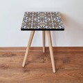 Masuta, Leona, Shp24, 35x42x35 cm, MDF , Galben / Bleumarin / Albastru / Alb