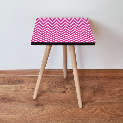 Masuta, Leona, Shp242, 35x42x35 cm, MDF , Fucsia/Alb