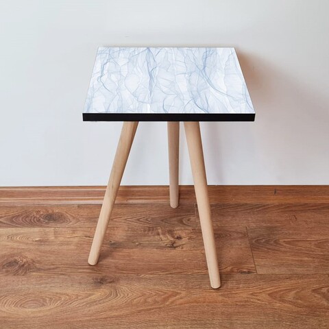 Masuta, Leona, Shp243, 35x42x35 cm, MDF , Albastru deschis/Alb