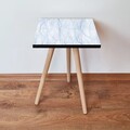 Masuta, Leona, Shp243, 35x42x35 cm, MDF , Albastru deschis/Alb
