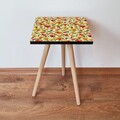 Masuta, Leona, Shp248, 35x42x35 cm, MDF , Galben / Verde / Portocaliu / Alb