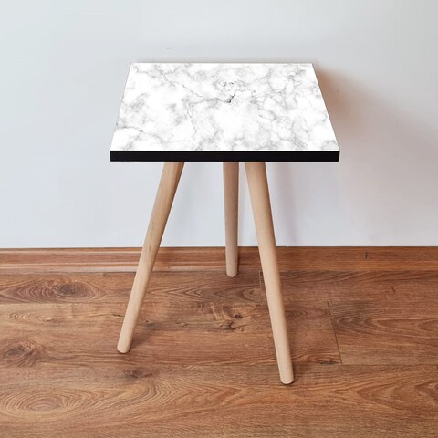 Masuta, Leona, Shp255, 35x42x35 cm, MDF , Alb/Negru