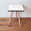 Masuta, Leona, Shp255, 35x42x35 cm, MDF , Alb/Negru
