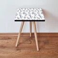 Masuta, Leona, Shp259, 35x42x35 cm, MDF , Alb / Bleumarin / Gri