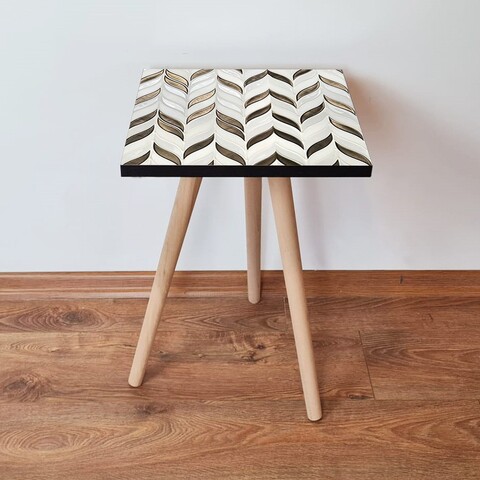 Masuta, Leona, Shp268, 35x42x35 cm, MDF , Alb/Maro
