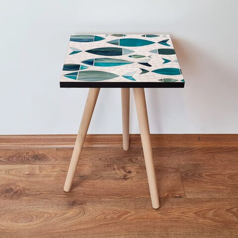 Masuta, Leona, Shp269, 35x42x35 cm, MDF , Albastru / Verde / Alb