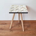 Masuta, Leona, Shp273, 35x42x35 cm, MDF , Alb / Gri / Auriu