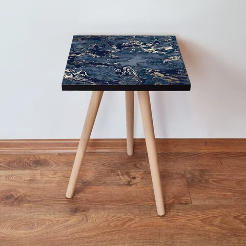 Masuta, Leona, Shp278, 35x42x35 cm, MDF , Bleumarin/Alb