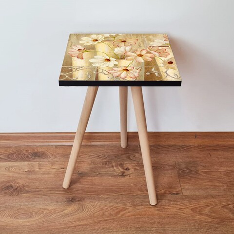 Masuta, Leona, Shp309, 35x42x35 cm, MDF , Crem / Galben / Verde / Roșu