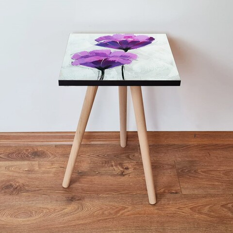 Masuta, Leona, Shp311, 35x42x35 cm, MDF , Roz / Violet / Negru / Alb