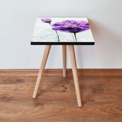 Masuta, Leona, Shp312, 35x42x35 cm, MDF , Roz / Violet / Negru / Alb