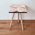 Masuta, Leona, Shp317, 35x42x35 cm, MDF , Roz / Bej / Alb / Negru