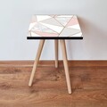 Masuta, Leona, Shp318, 35x42x35 cm, MDF , Roz / Alb / Gri
