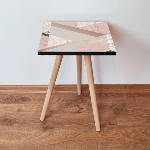 Masuta, Leona, Shp320, 35x42x35 cm, MDF , Roz / Alb / Bej