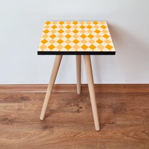 Masuta, Leona, Shp326, 35x42x35 cm, MDF , Portocala / Crema