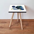 Masuta, Leona, Shp327, 35x42x35 cm, MDF , Alb / Bleumarin / Albastru / Auriu