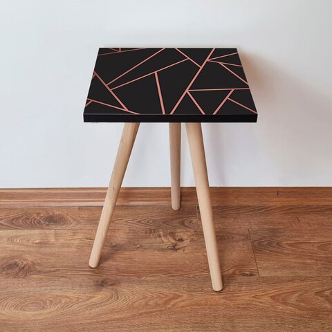 Masuta, Leona, Shp335, 35x42x35 cm, MDF , Negru roz