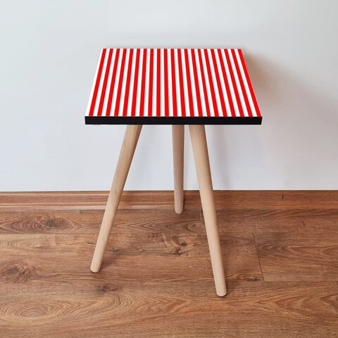 Masuta, Leona, Shp339, 35x42x35 cm, MDF , Rosu/Alb