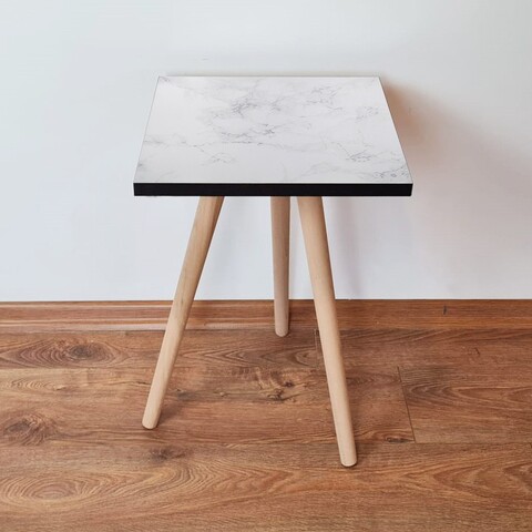 Masuta, Leona, Shp341, 35x42x35 cm, MDF , Alb/Gri
