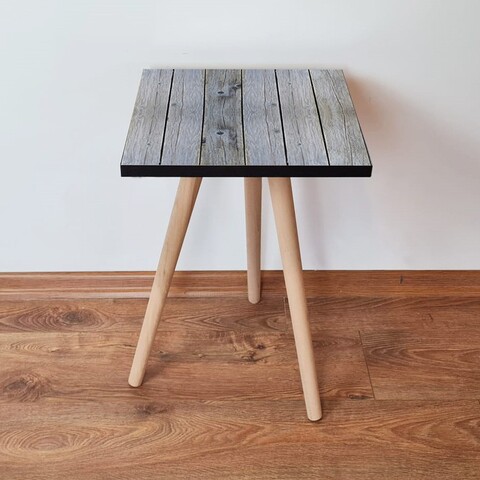 Masuta, Leona, Shp363, 35x42x35 cm, MDF , Gri/Negru