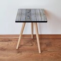 Masuta, Leona, Shp363, 35x42x35 cm, MDF , Gri/Negru