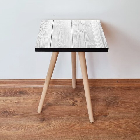 Masuta, Leona, Shp364, 35x42x35 cm, MDF , Alb/Gri
