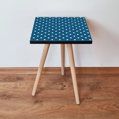 Masuta, Leona, Shp370, 35x42x35 cm, MDF , Bleumarin/Alb