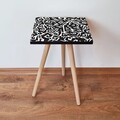 Masuta, Leona, Shp377, 35x42x35 cm, MDF , Alb/Negru