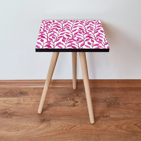 Masuta, Leona, Shp378, 35x42x35 cm, MDF , Fucsia/Alb