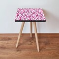 Masuta, Leona, Shp378, 35x42x35 cm, MDF , Fucsia/Alb