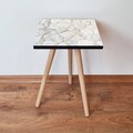 Masuta, Leona, Shp390, 35x42x35 cm, MDF , Alb/Gri