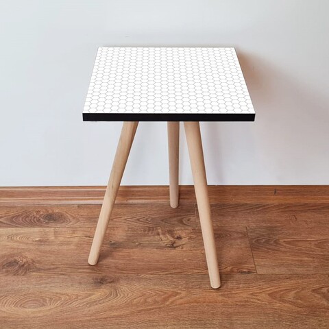 Masuta, Leona, Shp399, 35x42x35 cm, MDF , Alb/Gri