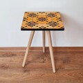 Masuta, Leona, Shp43, 35x42x35 cm, MDF , Portocaliu / Albastru marin / Verde / Maro