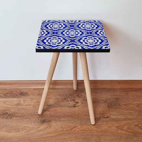 Masuta, Leona, Shp45, 35x42x35 cm, MDF , Albastru/Alb