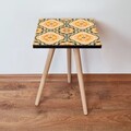 Masuta, Leona, Shp53, 35x42x35 cm, MDF , Portocaliu / Verde / Negru
