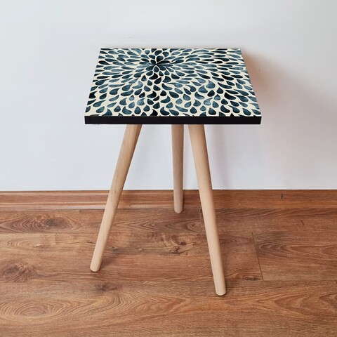 Masuta, Leona, Shp54, 35x42x35 cm, MDF , Verde / Bej / Negru