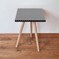 Masuta, Leona, Shp8, 35x42x35 cm, MDF , Alb/Negru