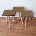 Set masute 3 piese, Leona, 3Shp297, MDF , Maro
