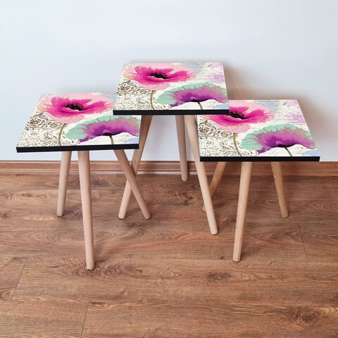 Set masute 3 piese, Leona, 3Shp300, MDF , Multicolor