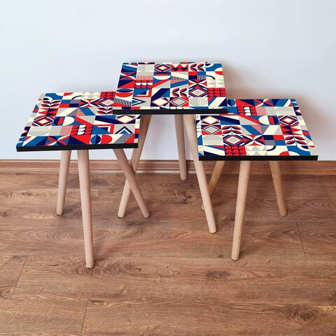 Set masute 3 piese, Leona, 3Shp323, MDF , Multicolor