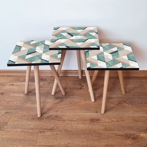 Set masute 3 piese, Leona, 3Shp330, MDF , Multicolor