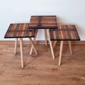 Set masute 3 piese, Leona, 3Shp332, MDF , Maro / Camel