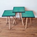 Set masute 3 piese, Leona, 3Shp333, MDF , Albastru