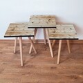 Set masute 3 piese, Leona, 3Shp347, MDF , Bej