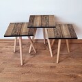 Set masute 3 piese, Leona, 3Shp355, MDF , Maro