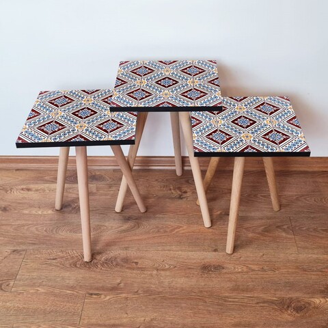 Set masute 3 piese, Leona, 3Shp36, MDF , Multicolor